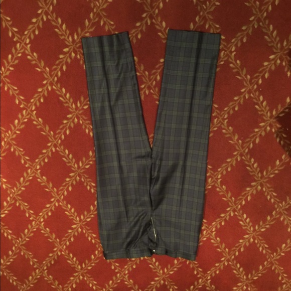 I custom made men's trousers in Blackwatch plaid.
