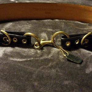 Really fab black Coach belt