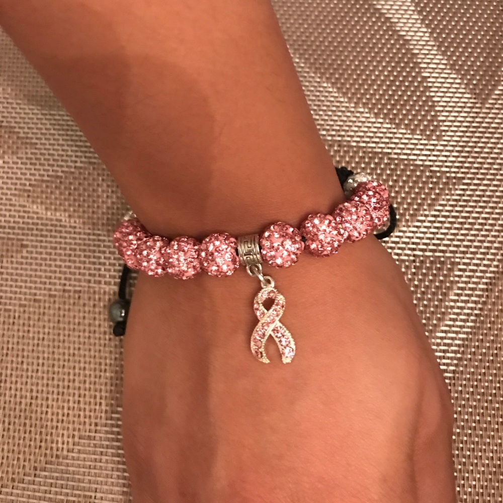 💁🏽‍♀️ Breast Cancer Awareness Shamballa Bracelet