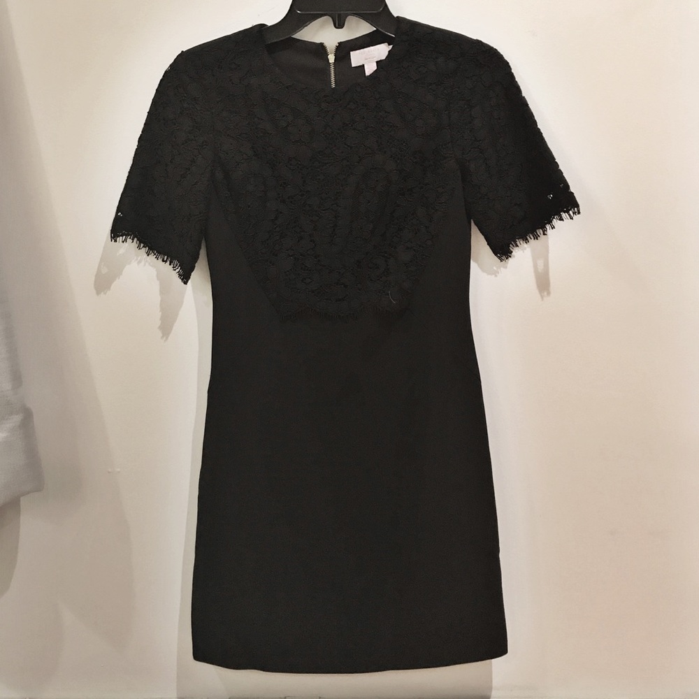 Ted baker black sheath with lace