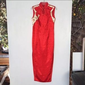 Mandarin Style Long Formal Dress, easily Altered