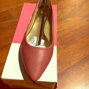Dark pink flats