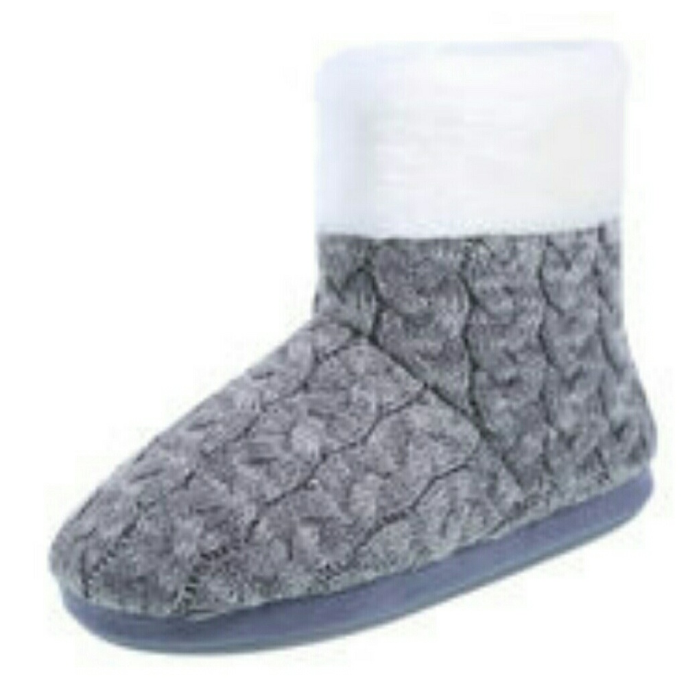 Women's Fur Trim Cable Booties