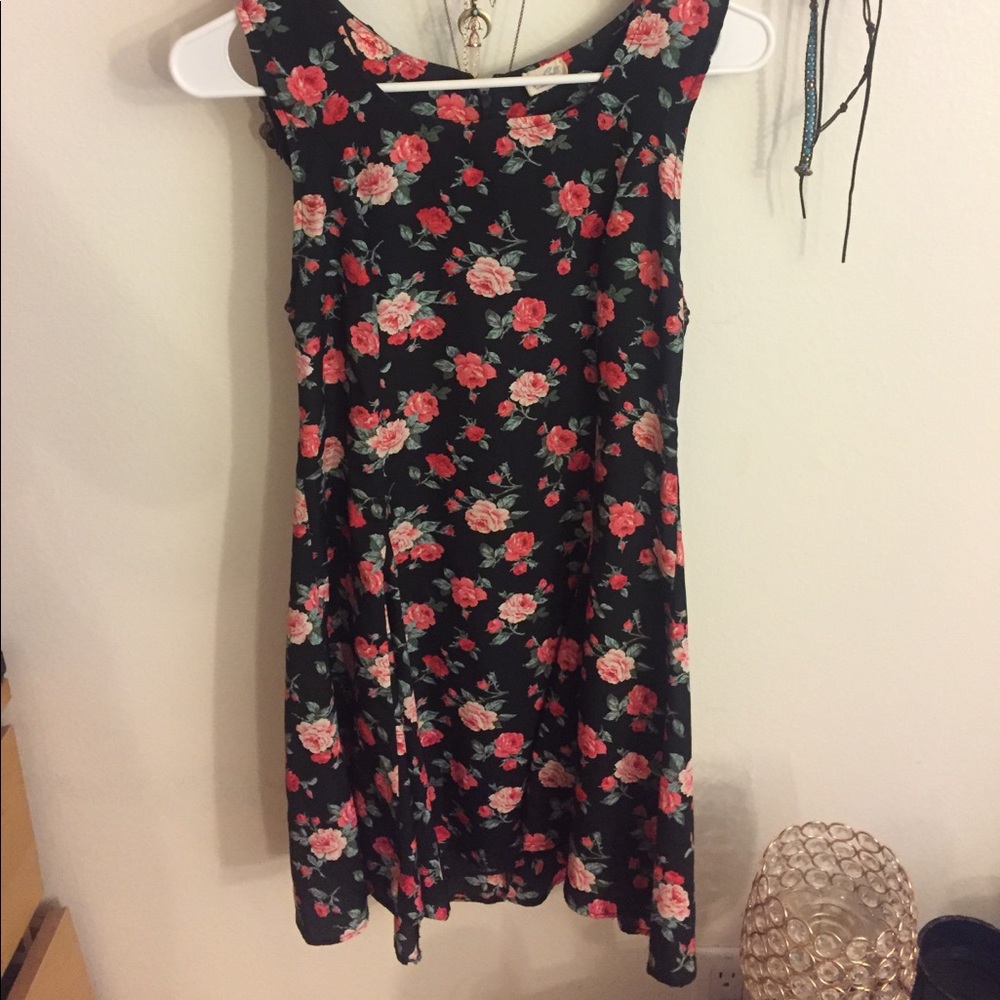 Brandy Melville high neck roses dress