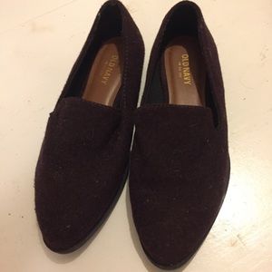 Burgundy flats