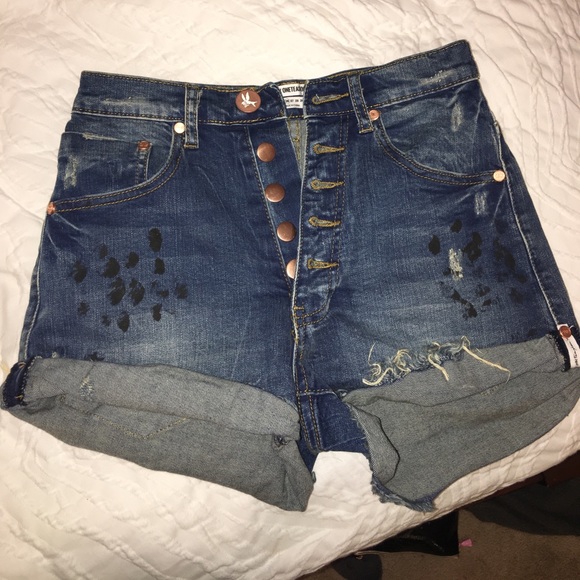 One Teaspoon High Waisted denim shorts