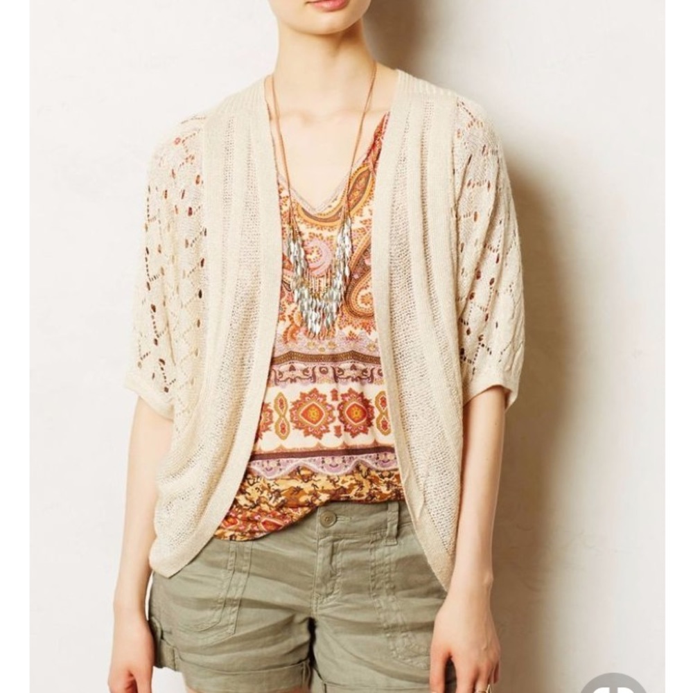 The Cue du Cher Shrug Cardigan for Anthropologie