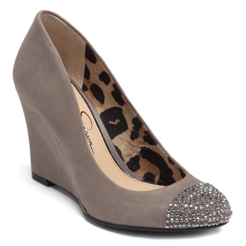 Jessica Simpson Grey Wedge (sz 7.5)