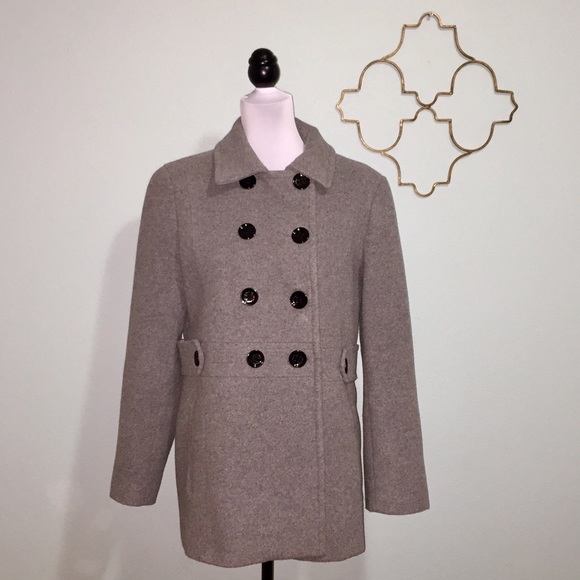 Calvin Klein Jackets & Blazers - Calvin Klein light gray wool pea coat size 10