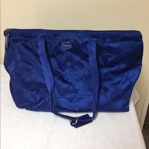 Coach royal blue tote bag