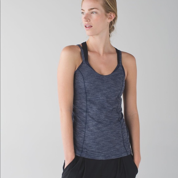 Lululemon Run For Gold Tank Heathered Deep Navy 8 - Picture 2 of 7