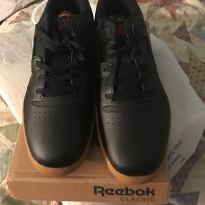 Reebok classics with the gum bottom