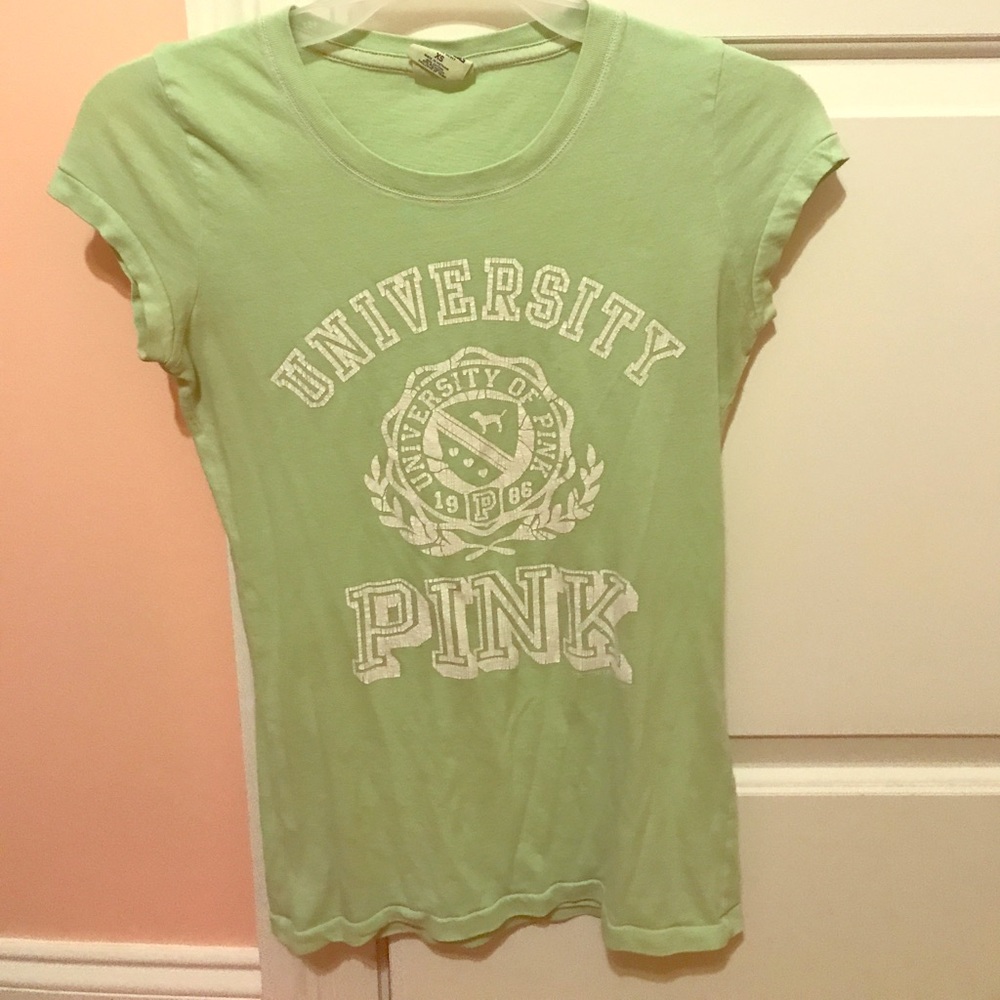 VS Pink lime green tee