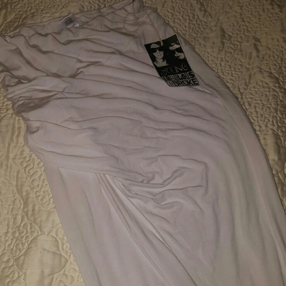 Young fabulous and broke  white skirt