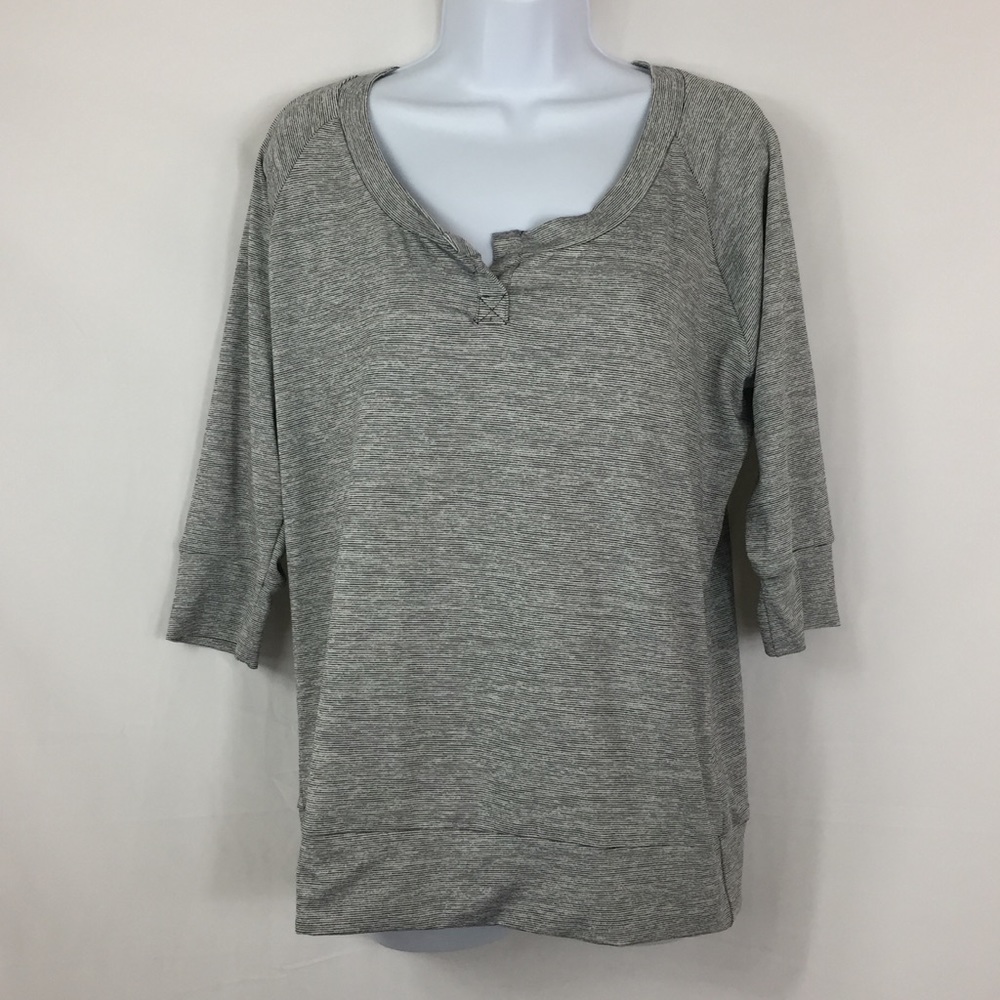 PL Movement 3/4 Sleeve Striped Top Size L