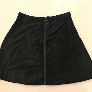 Black Free People velvet skirt