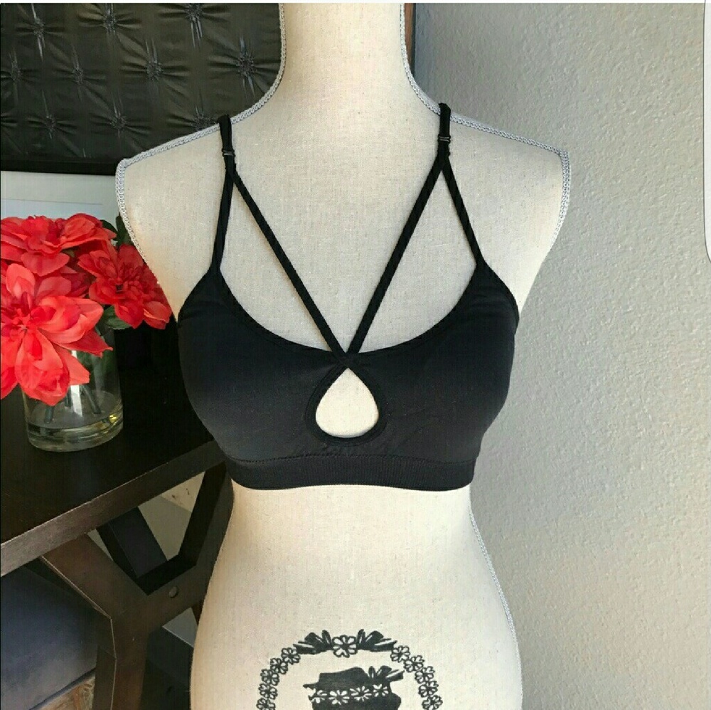 Black Crisscross Bralette