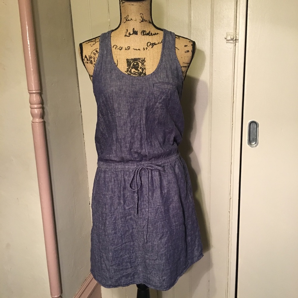 Cute racer back denim dress