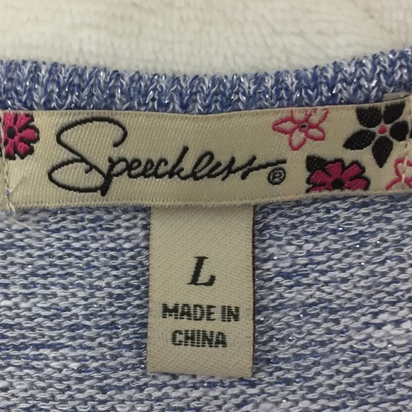 Speechless Good Luck Elephant Sweater Size L - Picture 4 of 8