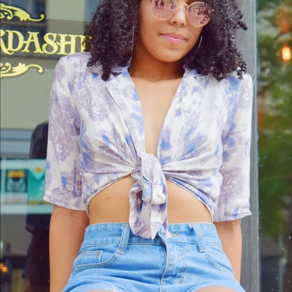 Honey Punch Tops - Floral Crop