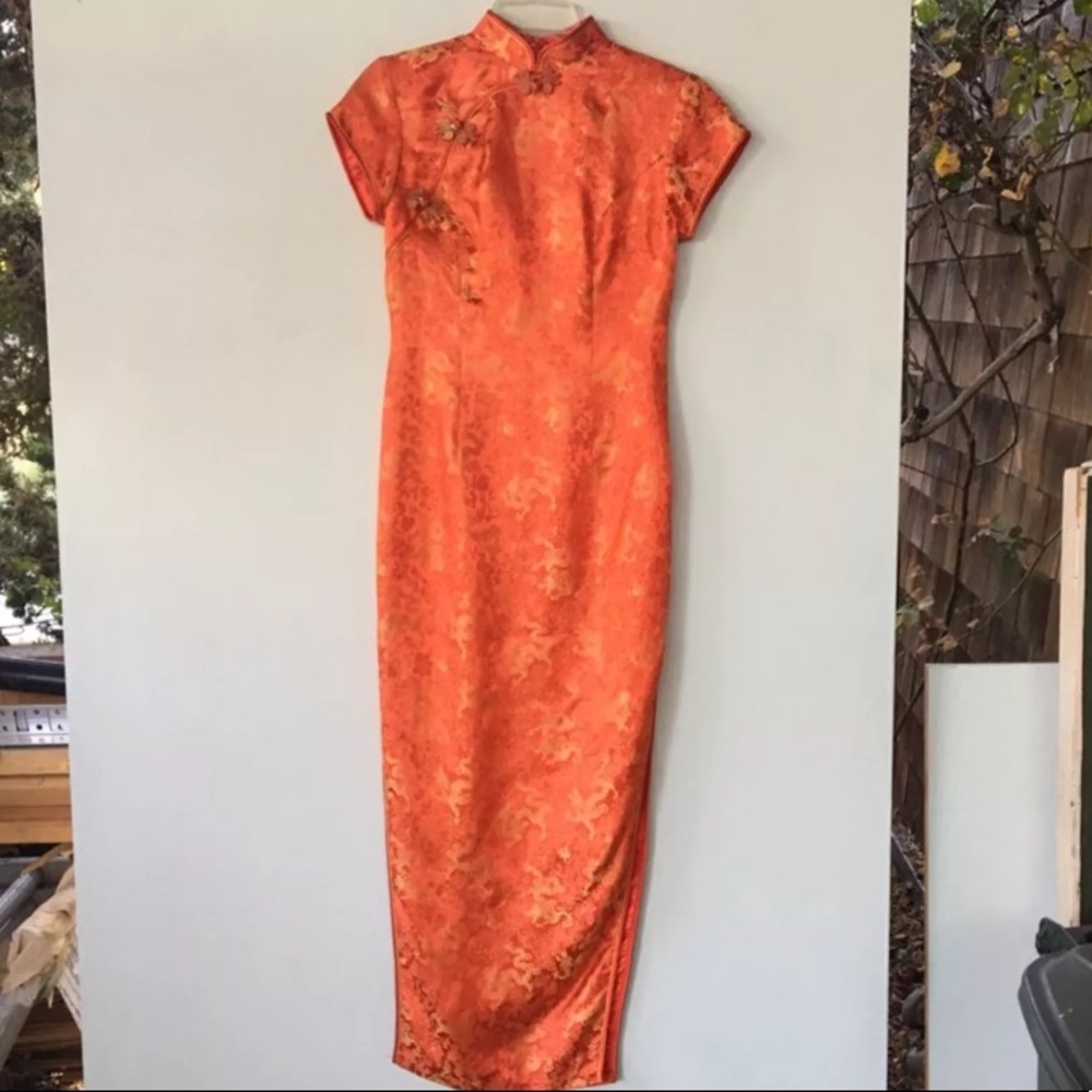 Mandarin Style Full Length Dress