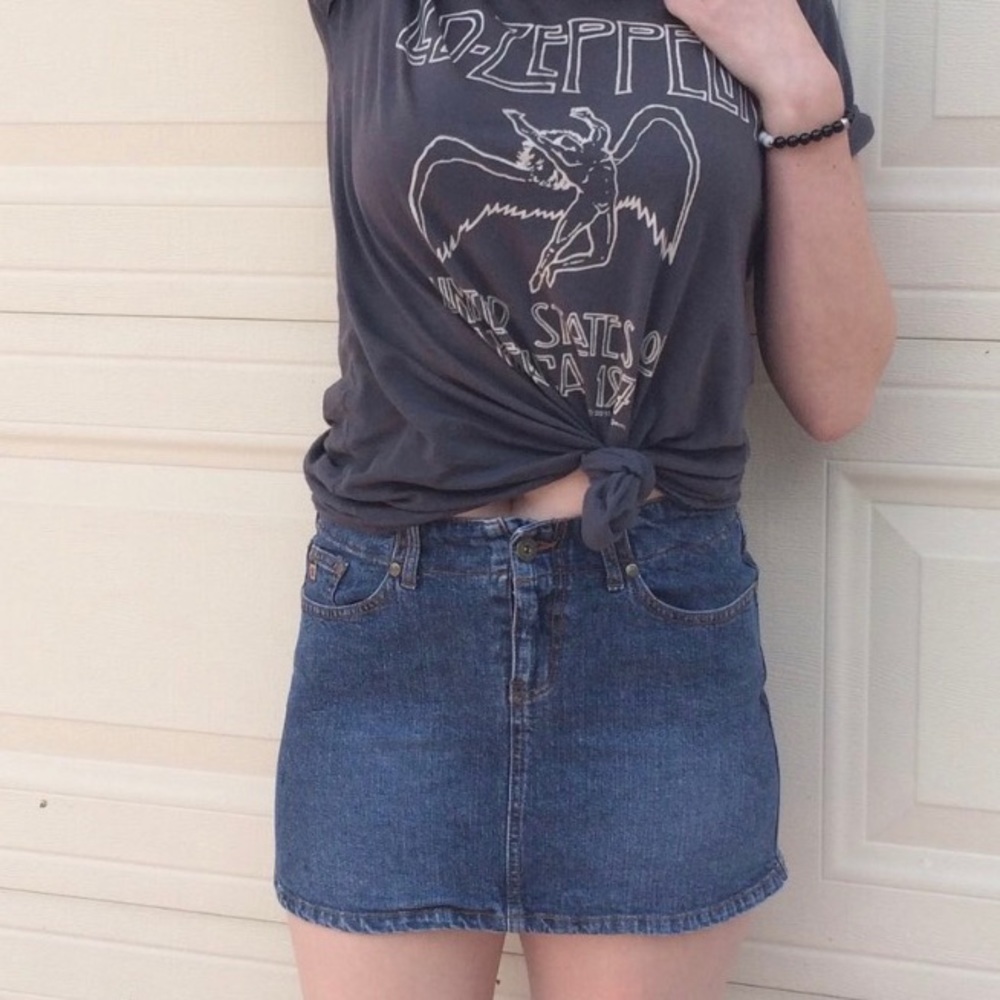 Vintage denim Mini Skirt