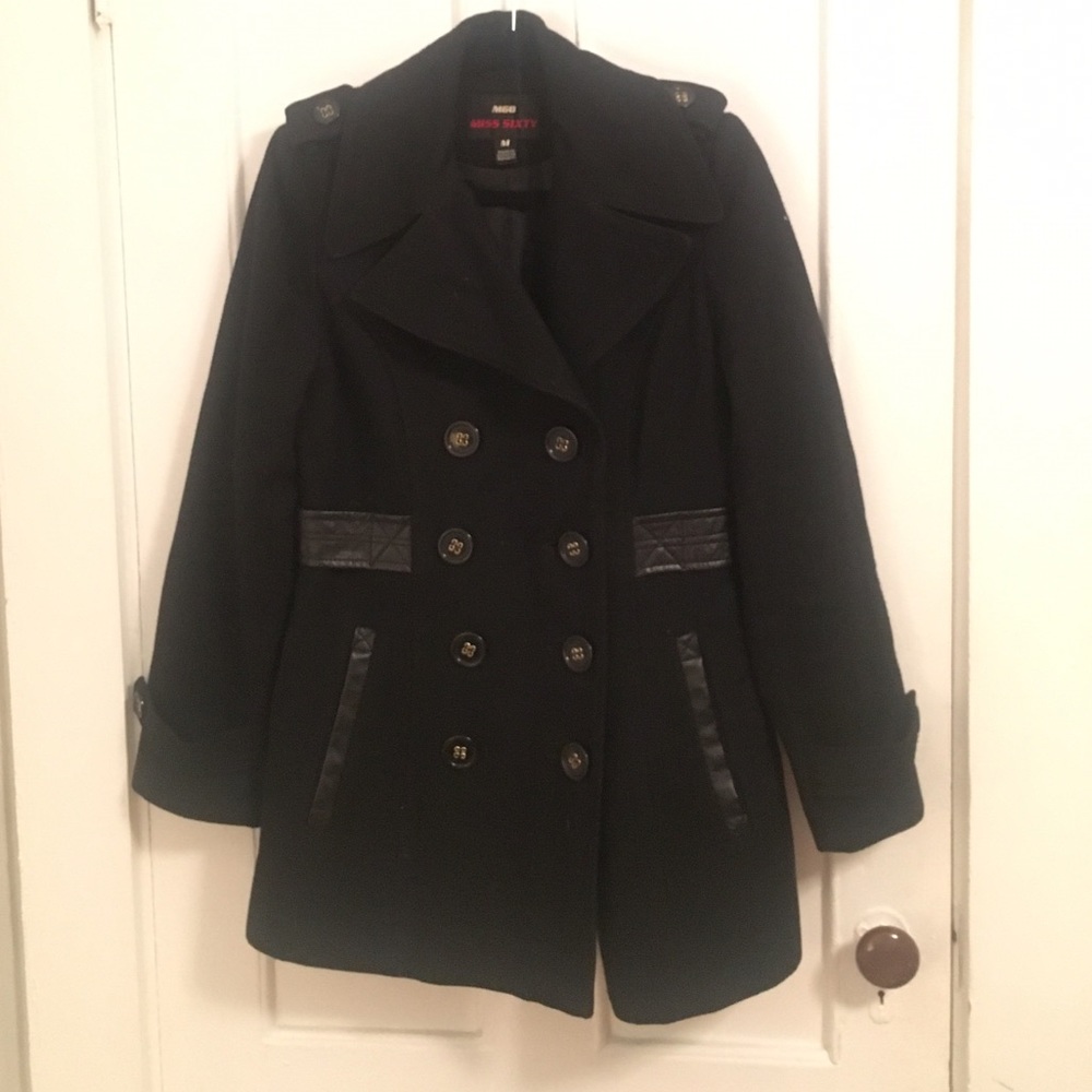 Miss Sixty M60 Wool Blend Black Winter Coat