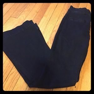 Express Hi waisted bell flare jeans.