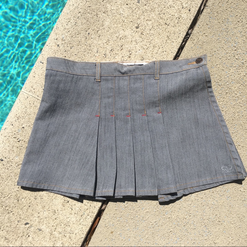 Adorable Ezekiel pleated wrap mini skirt!