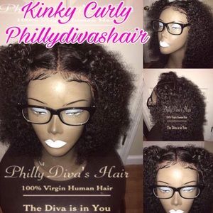 Kinky curly lace wig