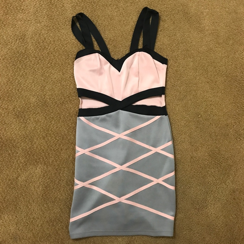 Cocktail dress with cut outs.