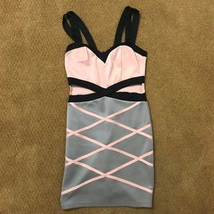 Cocktail dress with cut outs.