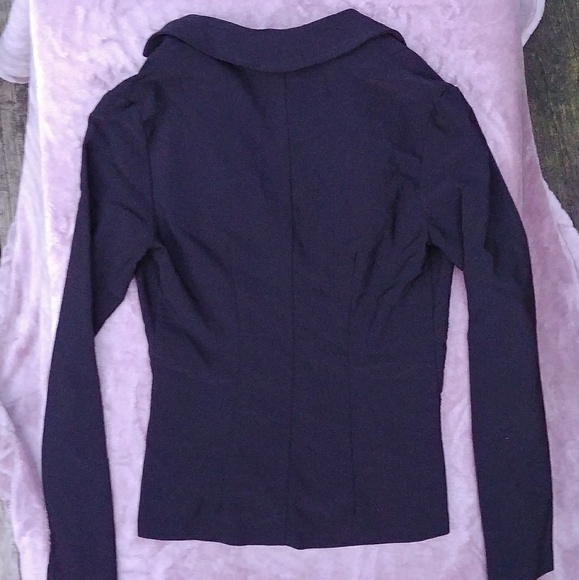 Plain Black Single Button Blazer - Picture 2 of 6