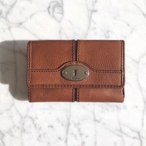 Fossil Genuine Leather Compact Brown Wallet NWOT