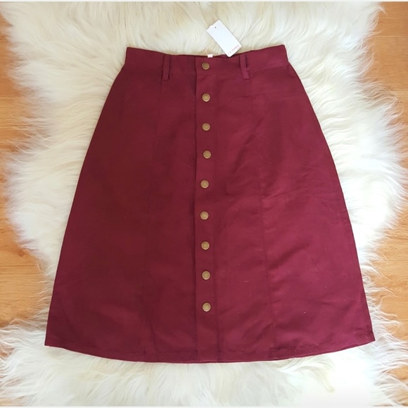 Nwt RE:NAMED midi suede skirt - Picture 3 of 3
