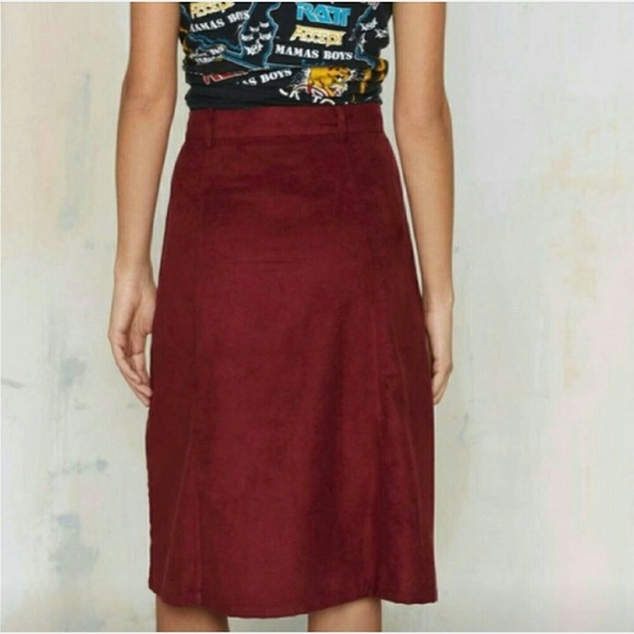 Nwt RE:NAMED midi suede skirt - Picture 2 of 3