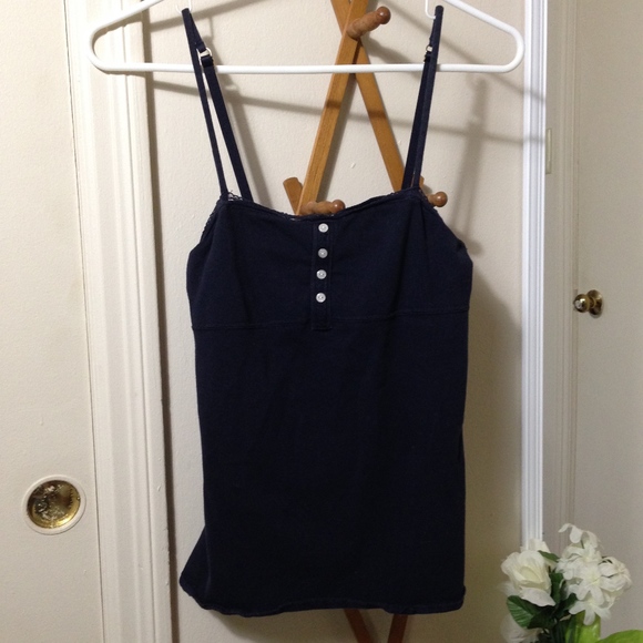 Victoria's Secret Tops - VICTORIA'S SECRET Navy Blue Tank Size Small