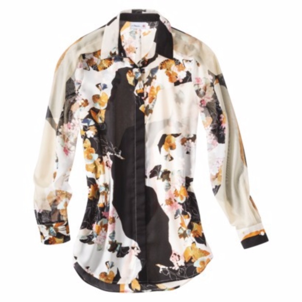 Phillip Lim for Target Long Sleeve Floral Blouse - Picture 2 of 2
