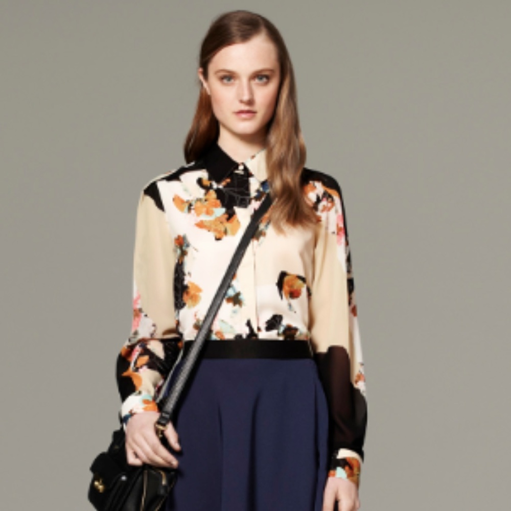 Phillip Lim for Target Long Sleeve Floral Blouse