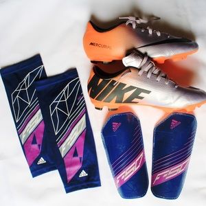 Nike Soccer Cleat/ Adidas Ghost  Shin Guard