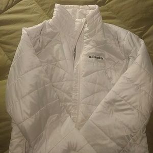 White Columbia Mighty Lite Omniheat Coat