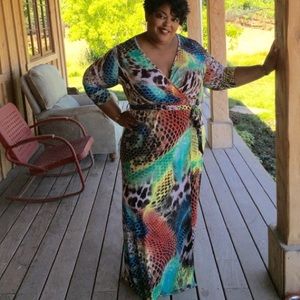 Fashion 2 Figure, colorful maxi dress, Size 3