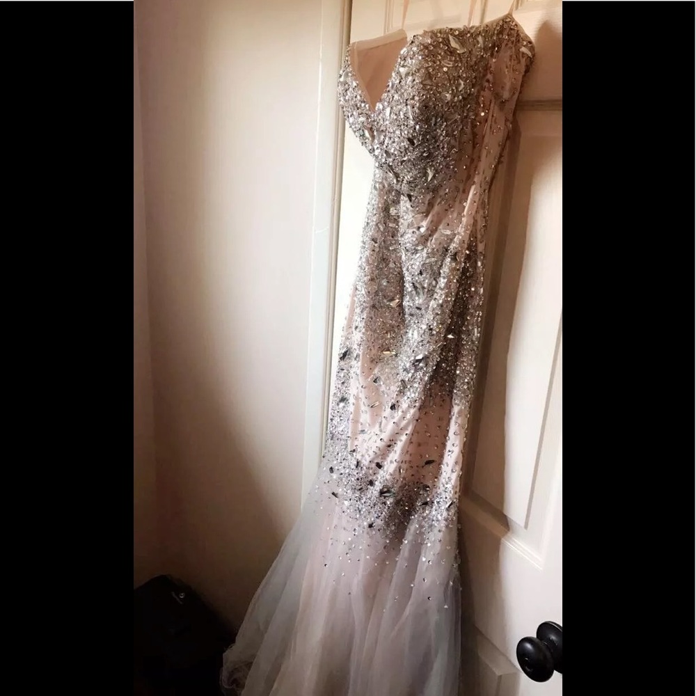 EMBELLISHED COUTURE GOWN Mermaid Prom Dress