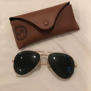 Rayban Aviator Sunglasses Large Meatal RB3025