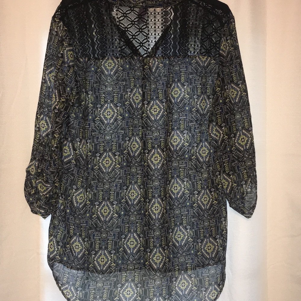 Chiffon patterned tunic
