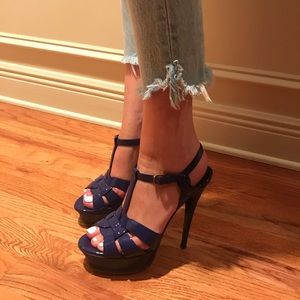 Saint Laurent Electric Blue Tribute Heels