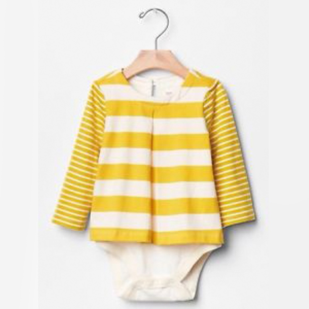 Gap striped yellow shirt