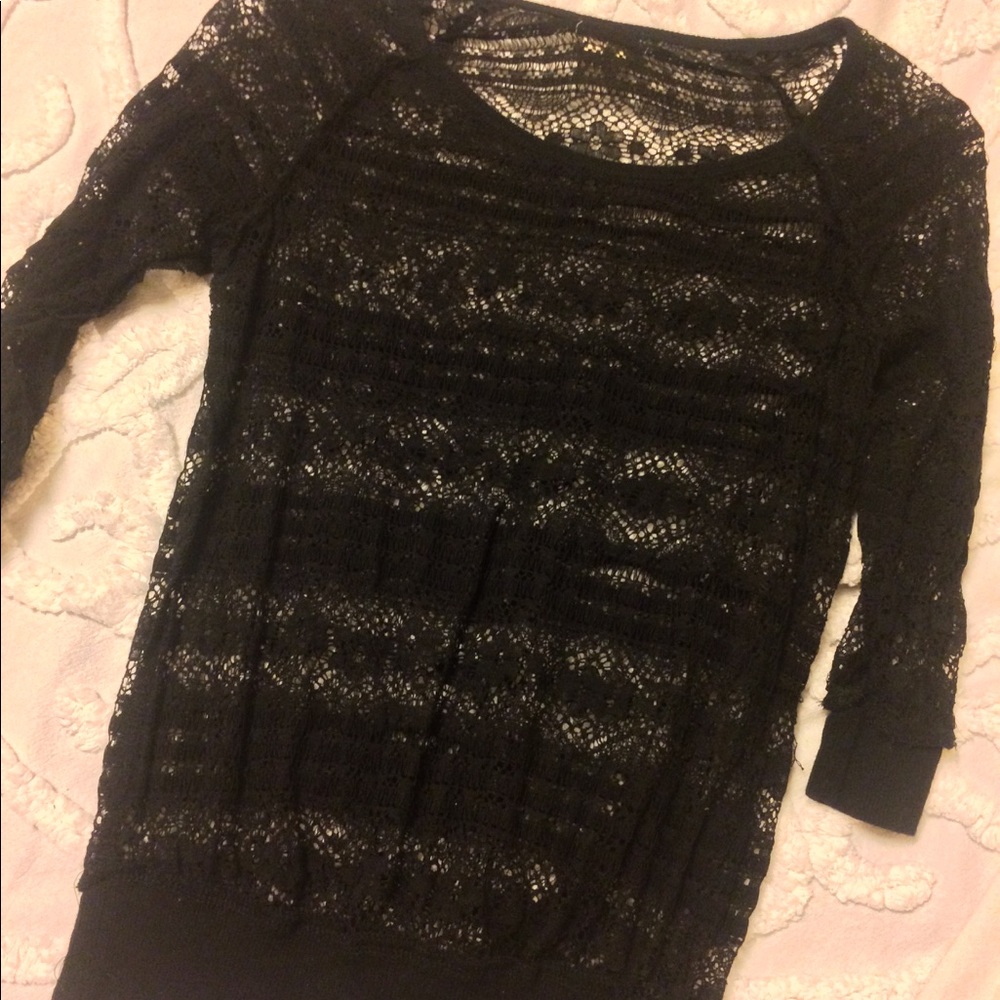 Black lace top