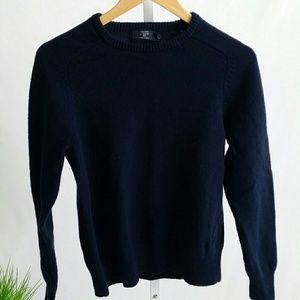 J. Crew Lambswool Sweater S Navy