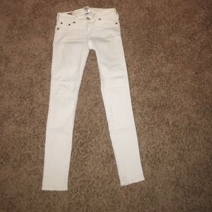 Authentic white true religion Casey jeans